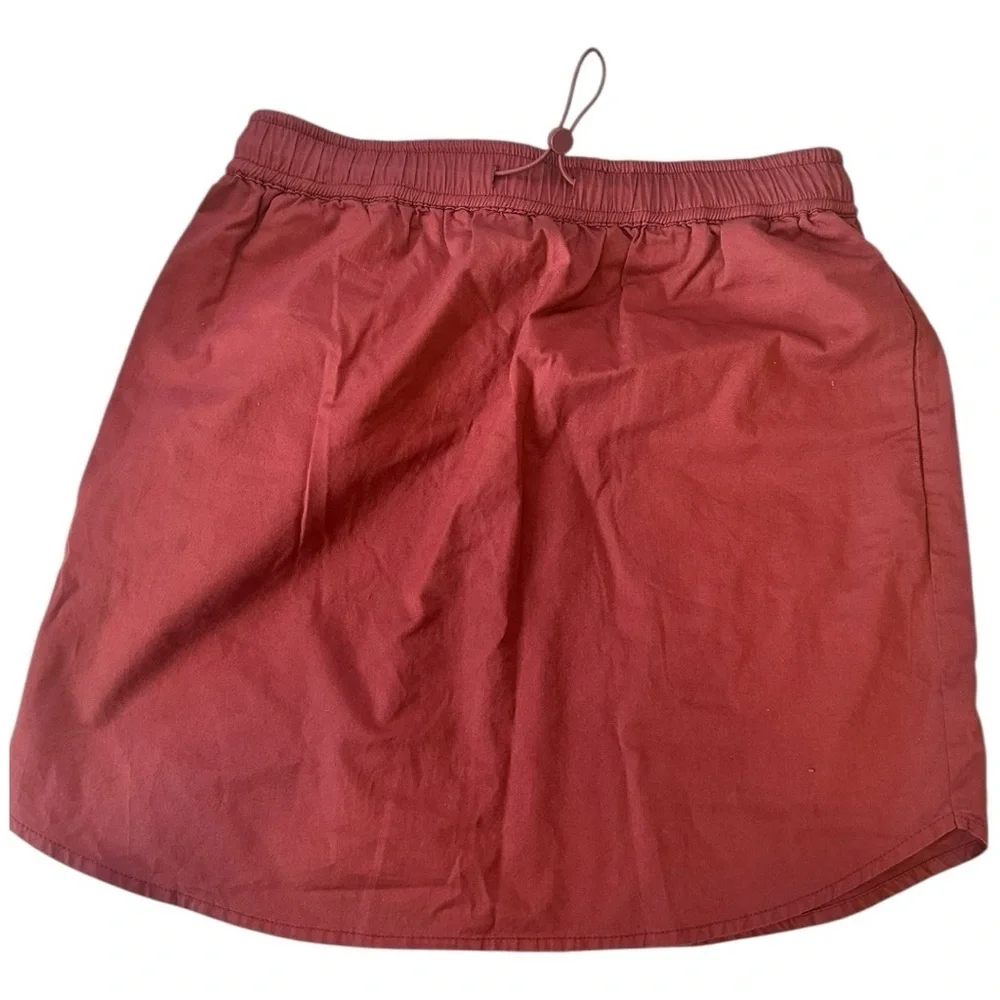 Sundry For Evereve Sunday Skirt Bungee Drawcord Pockets Terra rust brick, sz 1